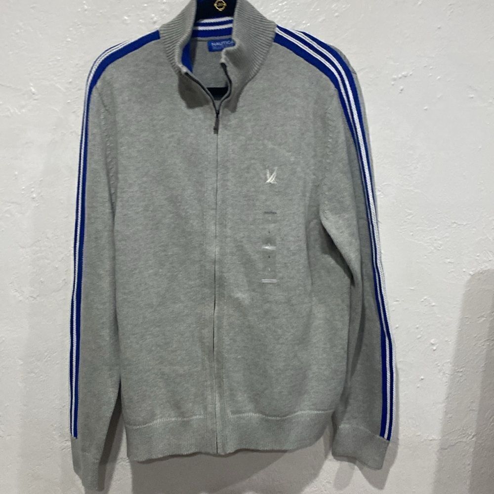 Like new Nautica Blue Sail zip-up sweater Size Large
